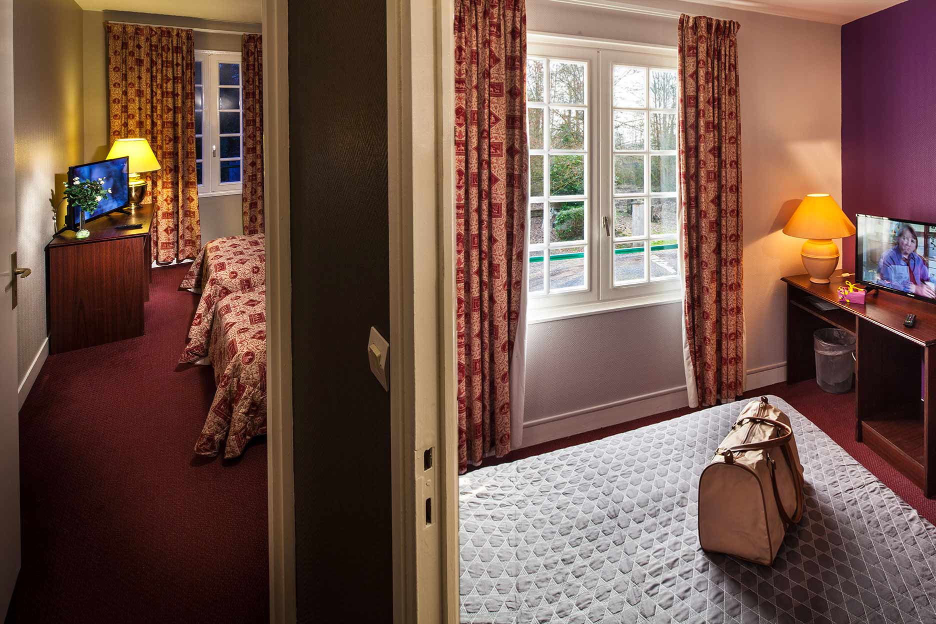 Intérieur de la chambre d'hôte Aubergine.